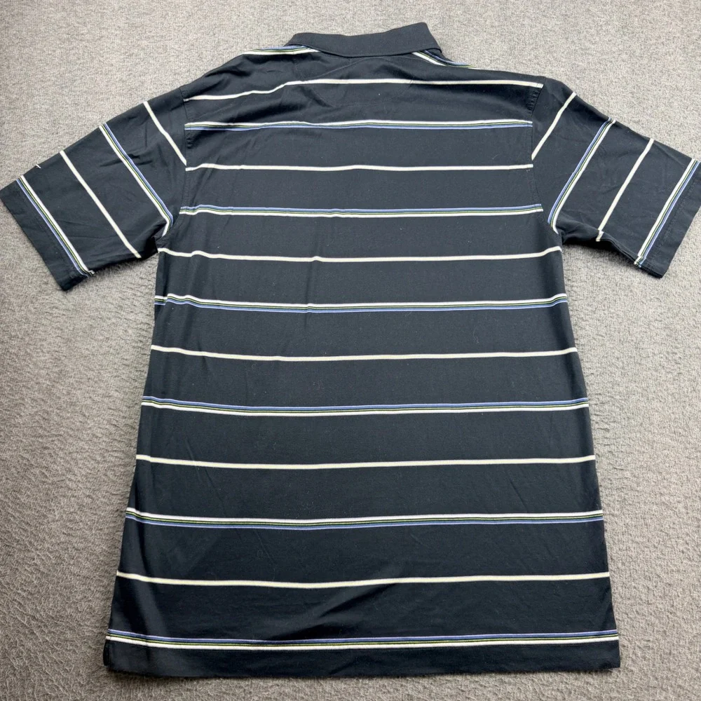 Nike Golf Men's L Large Black Striped Short‎ Sleeve Polo Shirt RN 56323
